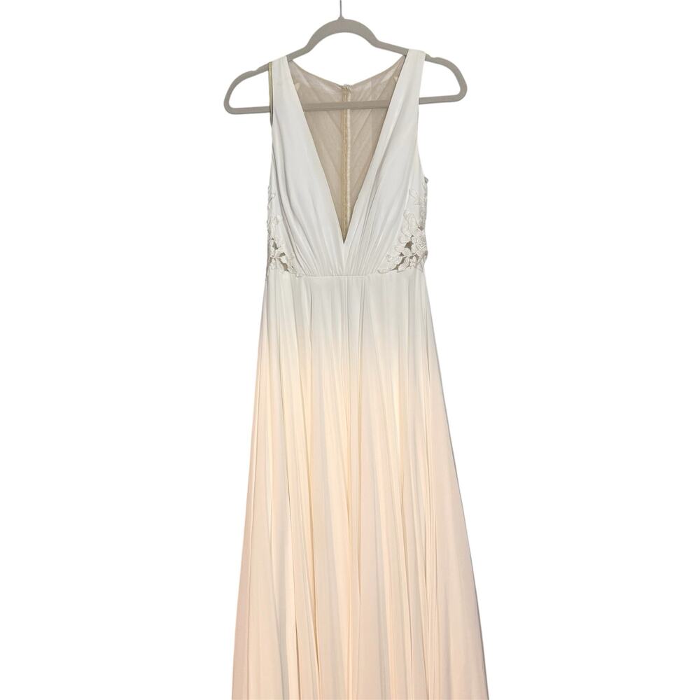 Jenny by Jenny Yoo Elinor Bridal Gown Floral Lace V Neck Wedding Dress NWOT 4 - Picture 3 of 10